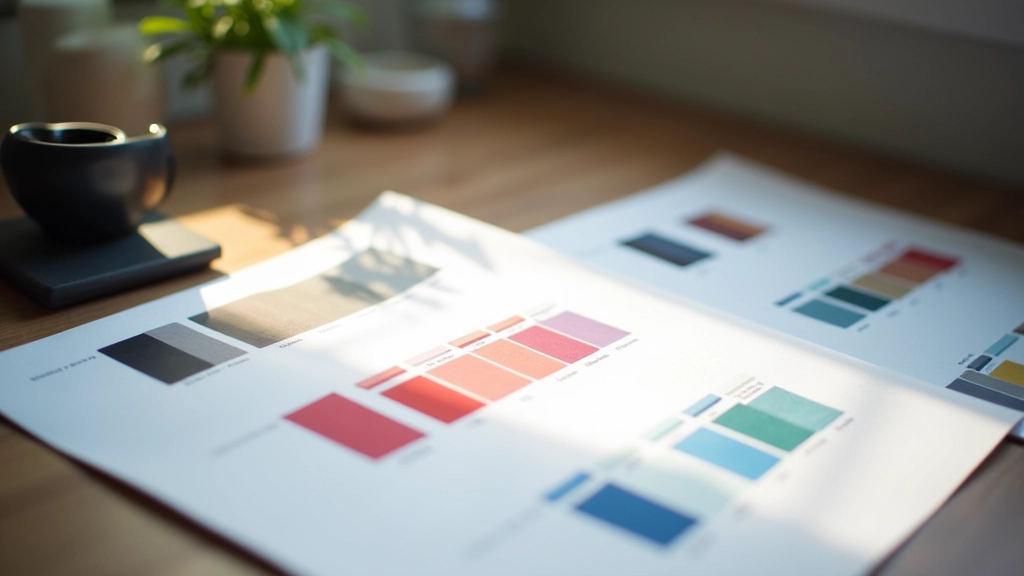 Two side-by-side mockups showing light and dark theme color palette variations