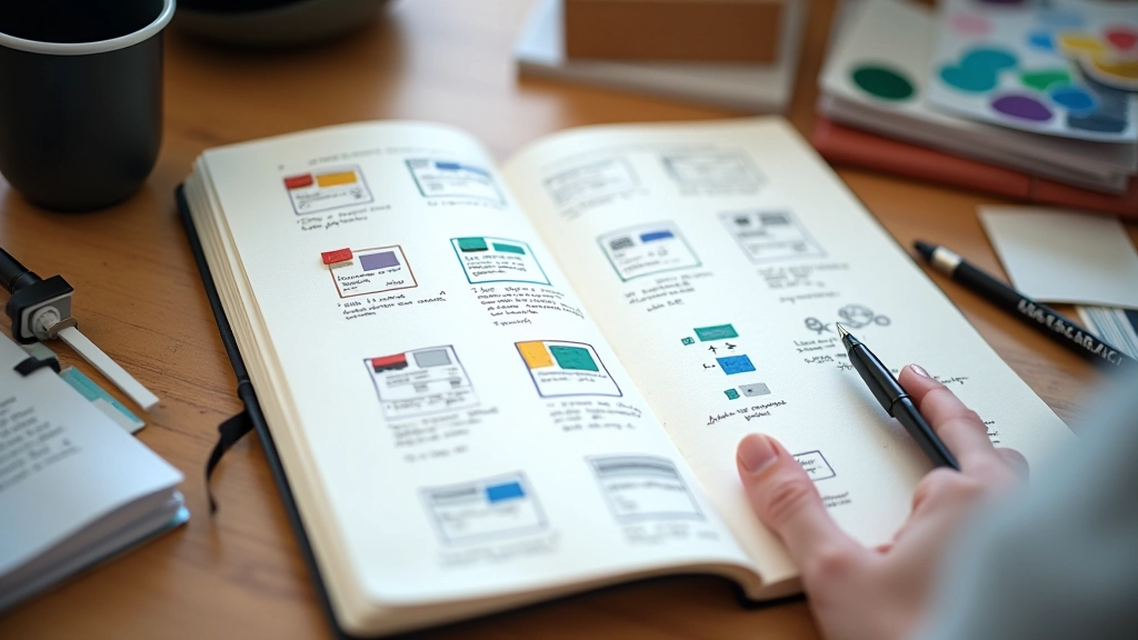 Design system documentation page showing color palette tokens and theme variables organized in structured layout